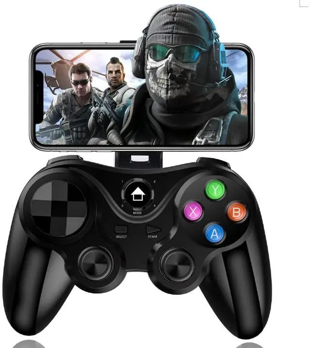 Main image of Wireless Game Controller for iOS & Android, Bluetooth Gamepad Joystick with Phone Holder for iPhone 15/14/13/12, Samsung Galaxy S22/S21/S20, One Plus, TCL, Call of Duty, Apex Legends,Direct Play