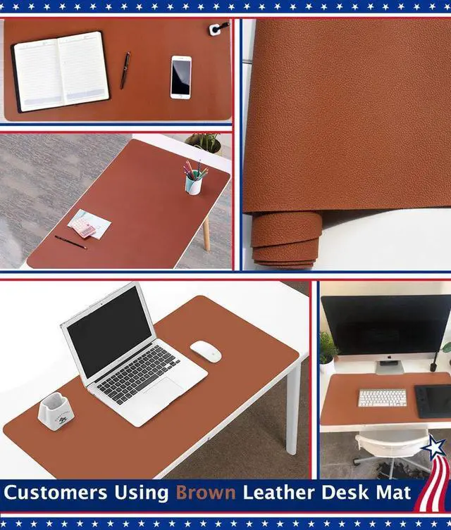 Alt view image 4 of 7 - Desk Protector Blotter Pad on Top of Desks PU Leather Office Desk Writing Mat Computer Laptop Gaming Under Keyboard Mouse Pad Desk Decor Accessories Organizer for Women Men Kids Black 16 X 32 Inches