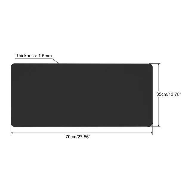Alt view image 2 of 6 - 28"x14" Desk Mat Protector, PU Leather Non-Slip Waterproof Keyboard Pad Writing Mat for Office Home, Black