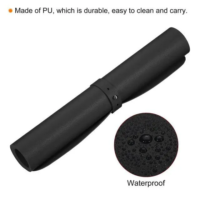 Alt view image 4 of 6 - 28"x14" Desk Mat Protector, PU Leather Non-Slip Waterproof Keyboard Pad Writing Mat for Office Home, Black
