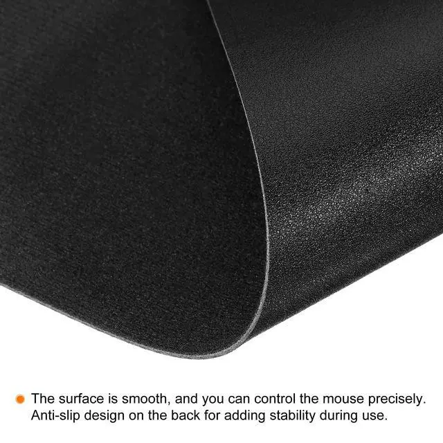 Alt view image 3 of 6 - 28"x14" Desk Mat Protector, PU Leather Non-Slip Waterproof Keyboard Pad Writing Mat for Office Home, Black