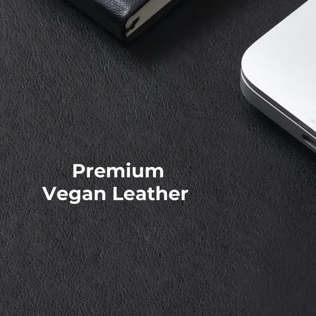 Alt view image 7 of 7 - Leather Desk Pad Protector, Natural Rubber Office Desk Mat Mouse Pad, Non-Slip PU Leather Desk Blotter, Water-Resistant Laptop Writing Desk Pad for Office and Home (31.5 x 15.8, Black)