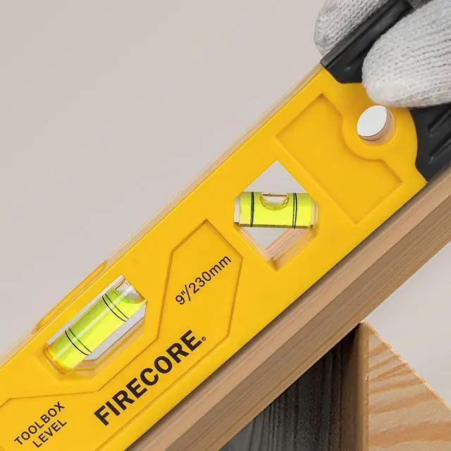Alt view image 5 of 7 - 2pcs Magnetic Torpedo Level, 9-Inch Shockproof Toolbox Level with 3 Bubble Spirit Level 45 90 180 Degree