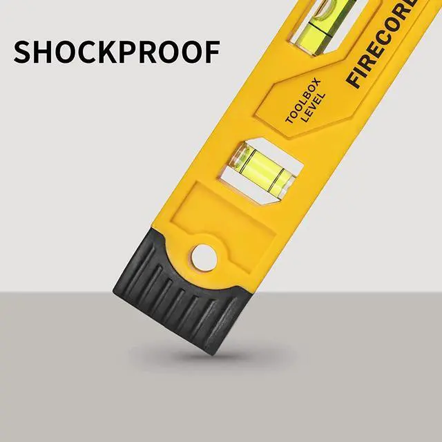 Alt view image 6 of 7 - 2pcs Magnetic Torpedo Level, 9-Inch Shockproof Toolbox Level with 3 Bubble Spirit Level 45 90 180 Degree
