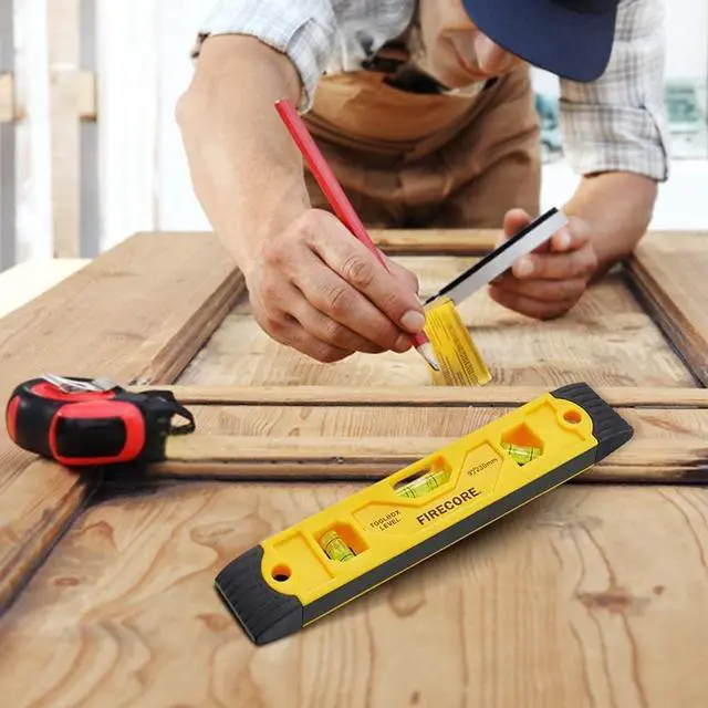 Alt view image 7 of 7 - 2pcs Magnetic Torpedo Level, 9-Inch Shockproof Toolbox Level with 3 Bubble Spirit Level 45 90 180 Degree