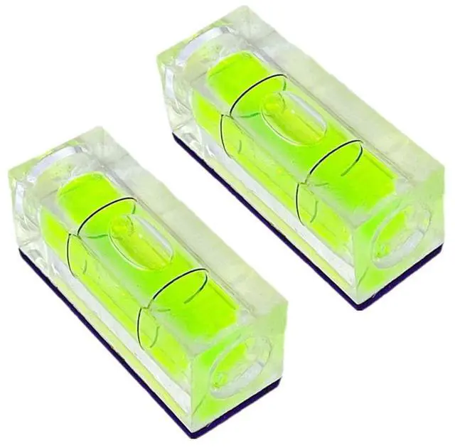 Main image of 2Pcs Bubble Spirit Level with Magnetic Base 15x15x40mm Single Line Small Square Bubble Levels Measuring Layout Tools Levels