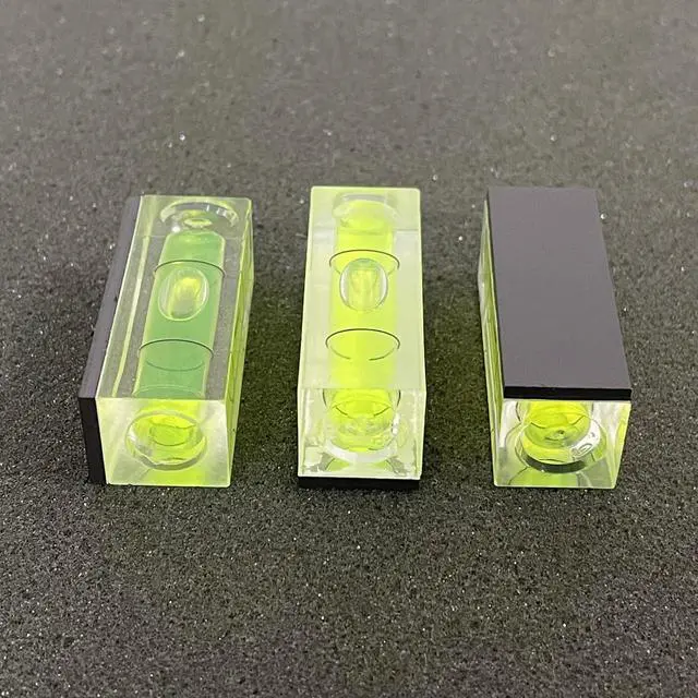 Alt view image 3 of 7 - 2Pcs Bubble Spirit Level with Magnetic Base 15x15x40mm Single Line Small Square Bubble Levels Measuring Layout Tools Levels