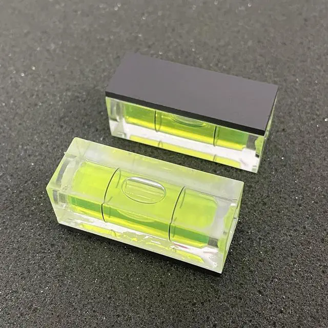 Alt view image 2 of 7 - 2Pcs Bubble Spirit Level with Magnetic Base 15x15x40mm Single Line Small Square Bubble Levels Measuring Layout Tools Levels