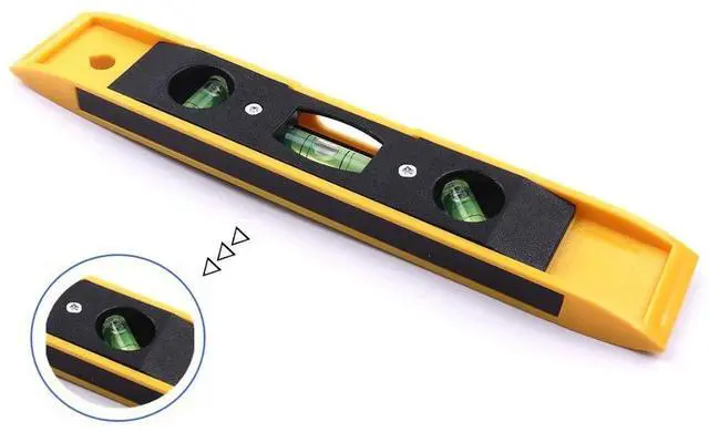 Alt view image 2 of 6 - Magnetic Torpedo Level, 3 Bubble Spirit Magnetic Ruler Level Measuring Instrument Tool (9" level)