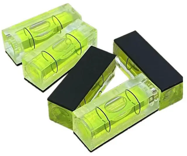 Main image of 5Pcs Magnetic Small Bubble Levels 29x10x12mm Mini Square Bubble Spirit Level Measuring Layout Tools (29mm)