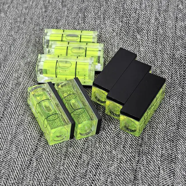 Alt view image 3 of 7 - 5Pcs Magnetic Small Bubble Levels 29x10x12mm Mini Square Bubble Spirit Level Measuring Layout Tools (29mm)