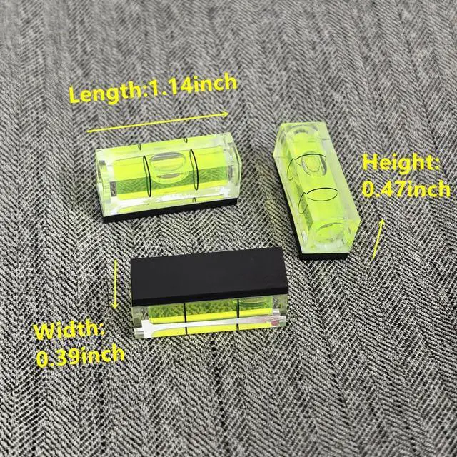 Alt view image 4 of 7 - 5Pcs Magnetic Small Bubble Levels 29x10x12mm Mini Square Bubble Spirit Level Measuring Layout Tools (29mm)