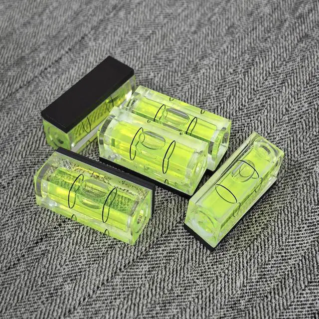 Alt view image 6 of 7 - 5Pcs Magnetic Small Bubble Levels 29x10x12mm Mini Square Bubble Spirit Level Measuring Layout Tools (29mm)