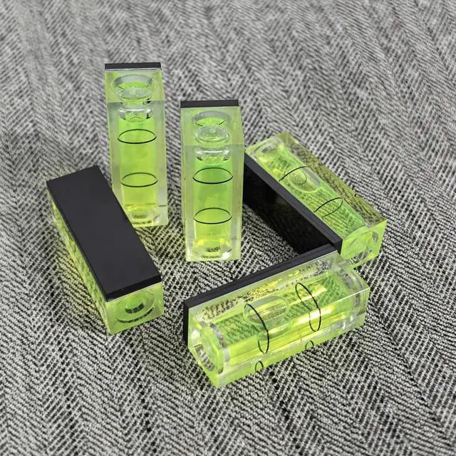 Alt view image 7 of 7 - 5Pcs Magnetic Small Bubble Levels 29x10x12mm Mini Square Bubble Spirit Level Measuring Layout Tools (29mm)