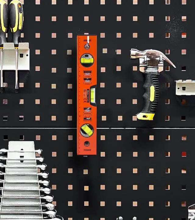 Alt view image 7 of 7 - 12 Inch Magnetic Spirit Level with Metric Scale, 3 Different Bubbles-45°/90°/180°HY030660