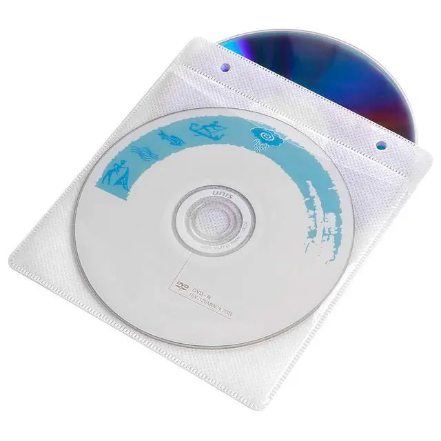 Alt view image 3 of 7 - CD Sleeve Case,Double-Sided Refill Plastic Sleeve for CD and DVD Storage Binders,100 Pack (White1)