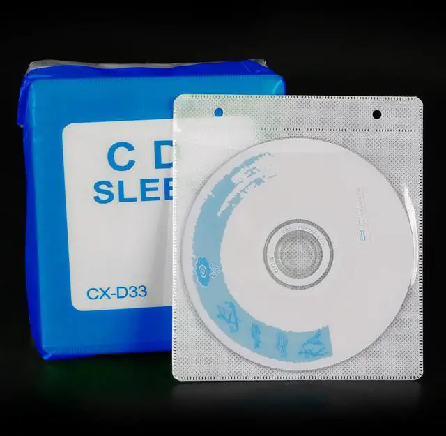 Alt view image 4 of 7 - CD Sleeve Case,Double-Sided Refill Plastic Sleeve for CD and DVD Storage Binders,100 Pack (White1)