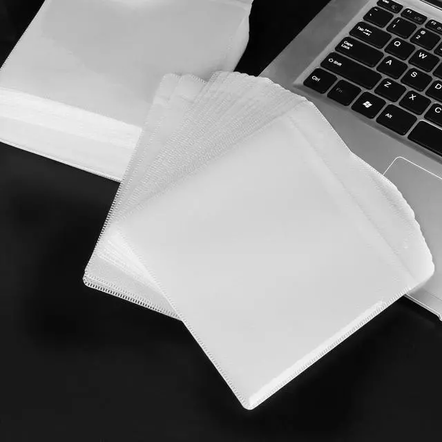 Alt view image 5 of 7 - CD Sleeve Case,Double-Sided Refill Plastic Sleeve for CD and DVD Storage Binders,100 Pack (White1)