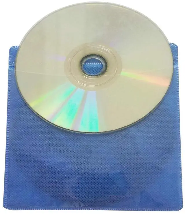 Alt view image 3 of 6 - CD/DVD/BluRay Sleeves,Double-Sided Refill Plastic Sleeve for CD and DVD Storage Binders,100 Pack (Blue)