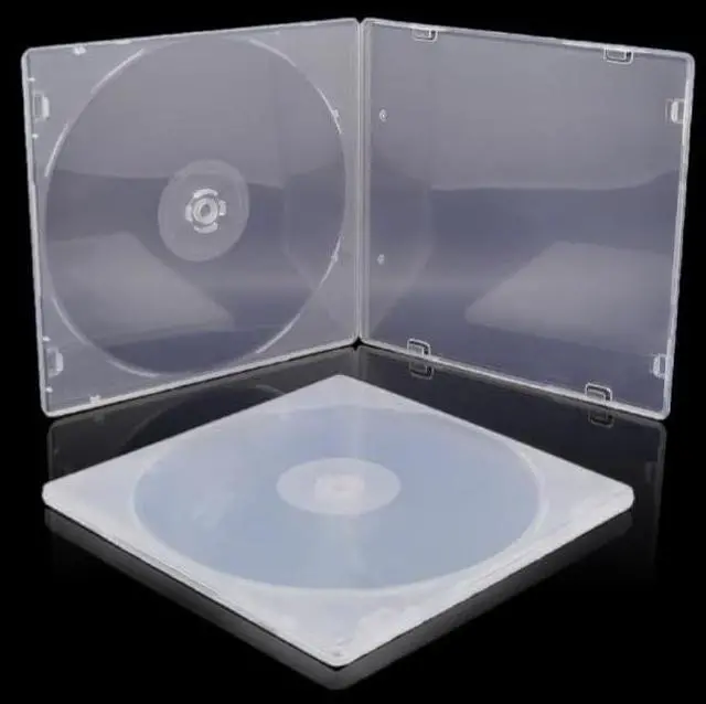 Main image of 10 Pack 5.2mm CD Case Slim Single Super Clear PP Poly Plastic CD DVD Case Disc Storage Wallets