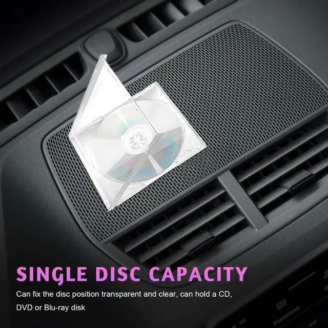 Alt view image 3 of 6 - 6 PCS Standard Single Clear CD Jewel Case, 10 mm Plastic Single DVD Disc Storage Box with Assembled Tray, Standard CD Cover Protection Replacement for Most Vehicles (Transparent)