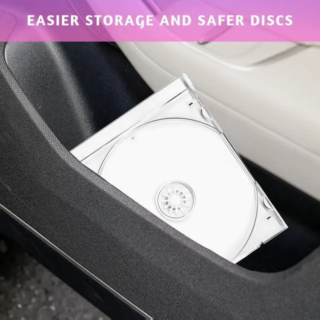Alt view image 5 of 6 - 6 PCS Standard Single Clear CD Jewel Case, 10 mm Plastic Single DVD Disc Storage Box with Assembled Tray, Standard CD Cover Protection Replacement for Most Vehicles (Transparent)