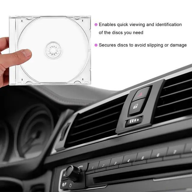 Alt view image 6 of 6 - 6 PCS Standard Single Clear CD Jewel Case, 10 mm Plastic Single DVD Disc Storage Box with Assembled Tray, Standard CD Cover Protection Replacement for Most Vehicles (Transparent)