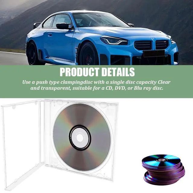 Alt view image 3 of 6 - 6PCS Car Standard Single Clear CD Jewel Case, Plastic Discs Storage Jewel Case for Protection Replacement, CD DVD Cover Holder with Assembled Tray, Universal for Vehicles (Transparent)