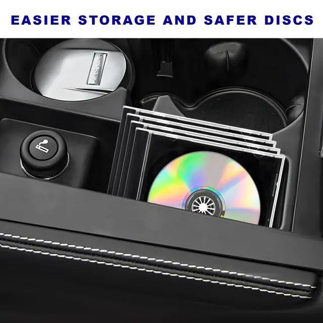 Alt view image 4 of 6 - 6 PCS Standard Single Clear CD Jewel Case, 10 mm Slim Plastic Disc Capacity DVD Cover with Assembled Tray, Square-Shaped DVD Storage Case CD Protector for Most Vehicles (Black)