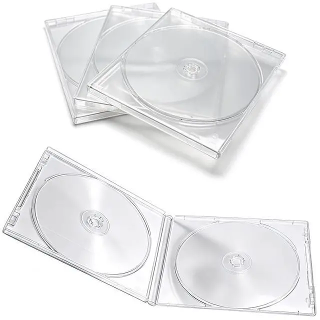 Main image of 4 PCS CD Jewel Case Transparent Plastic CD DVD Protective Cover for Protection Replacement (9 mm Slim)