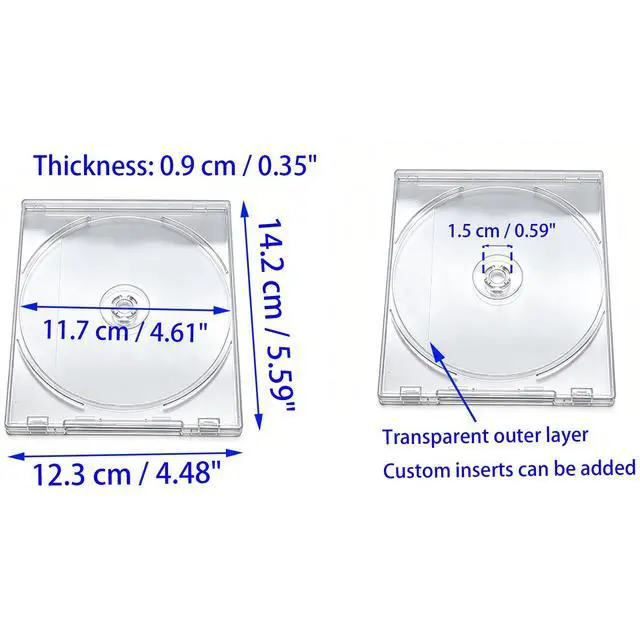 Alt view image 2 of 6 - 4 PCS CD Jewel Case Transparent Plastic CD DVD Protective Cover for Protection Replacement (9 mm Slim)