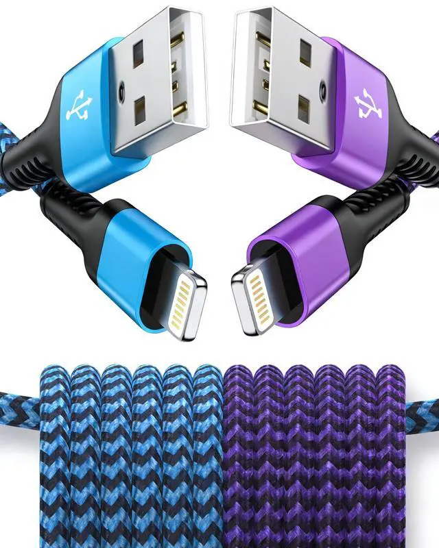Main image of Car Play Charger Cable for iPhone 14 13 12 11 Pro Max XS XR X SE, iPad, Apple CarPlay MFi Certified Braided USB to Lightning Cable 3ft, iPhone Charger Cord Fast Charging Lightening Wire