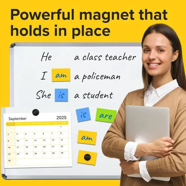 Alt view image 4 of 6 - Peel-&-Stick Flexible Adhesive Magnets 350 pcs (0.4"x0.08") Magnetic Dots for Office Supplies, Whiteboard, Crafts, Fridge, & School Projects