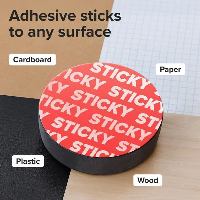 Alt view image 4 of 7 - Strong Ceramic Round Magnets With Adhesive Backing (1x0.15"/25x4mm, 36 pcs) - Heavy Duty Sticky Magnets, Non-Corrosive, Versatile For Home, Office, Workshop, Whiteboard, Fridge And Hobby Use
