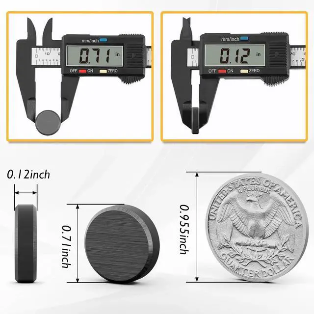 Alt view image 7 of 7 - 20Pcs Magnets for Crafts with Adhesive Backing, Round Ferrite Craft Magnet with Adhesive Backing, Flat Ceramic Circle Magnets for STEM Classroom Experiments, Science Kits - 0.71" D X 0.12" H