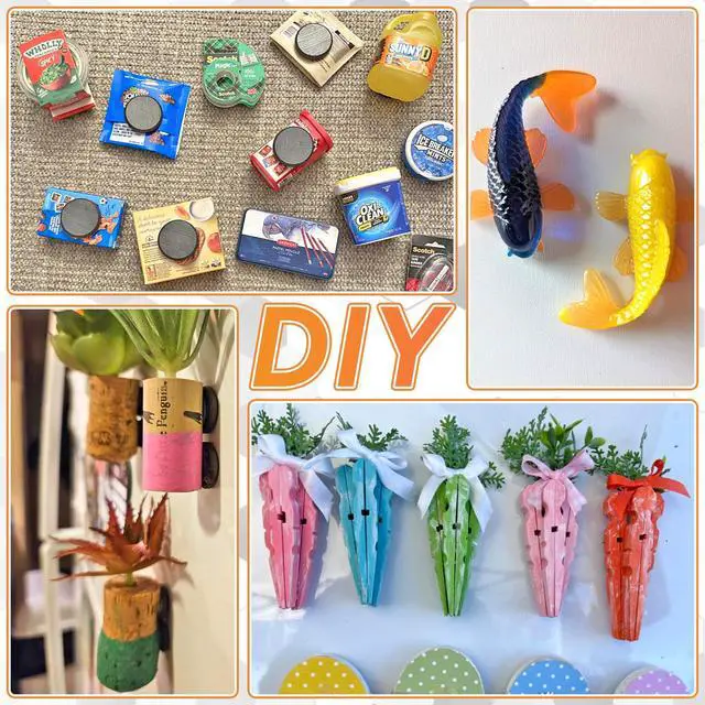 Alt view image 7 of 7 - 100 Pack Ceramic Magnets, Small Round Magnet for Crafts, 15X3mm, Strong Adhesive Button Magnets for Fridge, Whiteboard, and Crafting