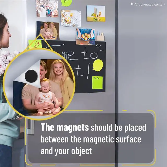 Alt view image 5 of 7 - Self Adhesive Magnet Dots, 120 pcs, Flexible and Extra Thin