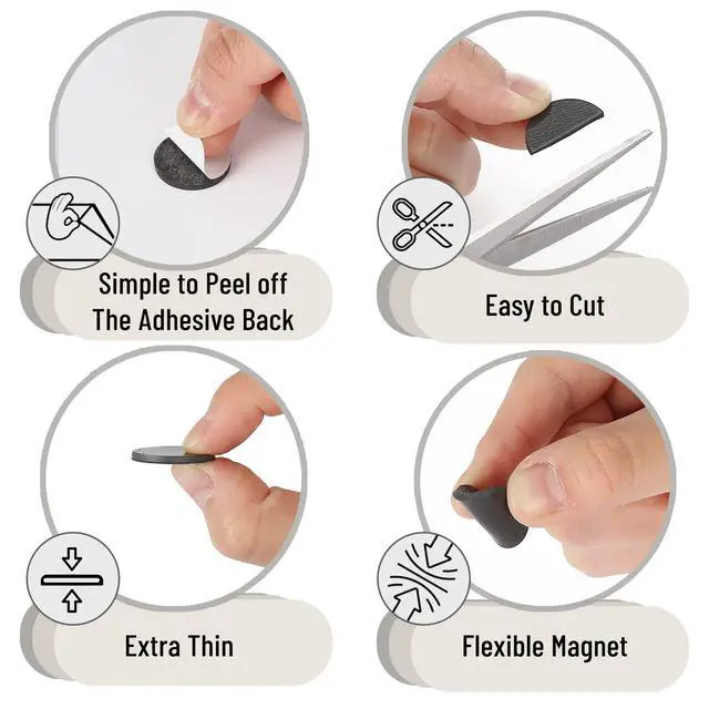 Alt view image 6 of 7 - Self Adhesive Magnet Dots, 120 pcs, Flexible and Extra Thin