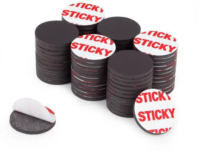 Main image of Round Magnets with Adhesive Backing, 30 Pieces Strong Adhesive Magnet Dots (Diameter 0.8 x 0.08) Anisotropic Circle Magnets for DIY, Art Projects, whiteboards & Fridge