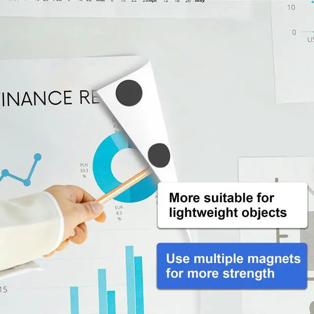Alt view image 3 of 7 - Round Magnets with Adhesive Backing, 30 Pieces Strong Adhesive Magnet Dots (Diameter 0.8 x 0.08) Anisotropic Circle Magnets for DIY, Art Projects, whiteboards & Fridge