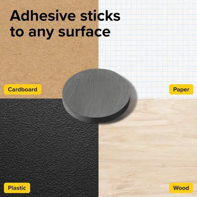 Alt view image 4 of 5 - Ultra-Strong Ceramic Round Magnets with Adhesive Backing (2 Sizes Mix, 36 pcs) Heavy Duty Sticky Magnets, Non-Corrosive, Versatile for Home, Office, Workshop, Whiteboard, Fridge and Hobby Use