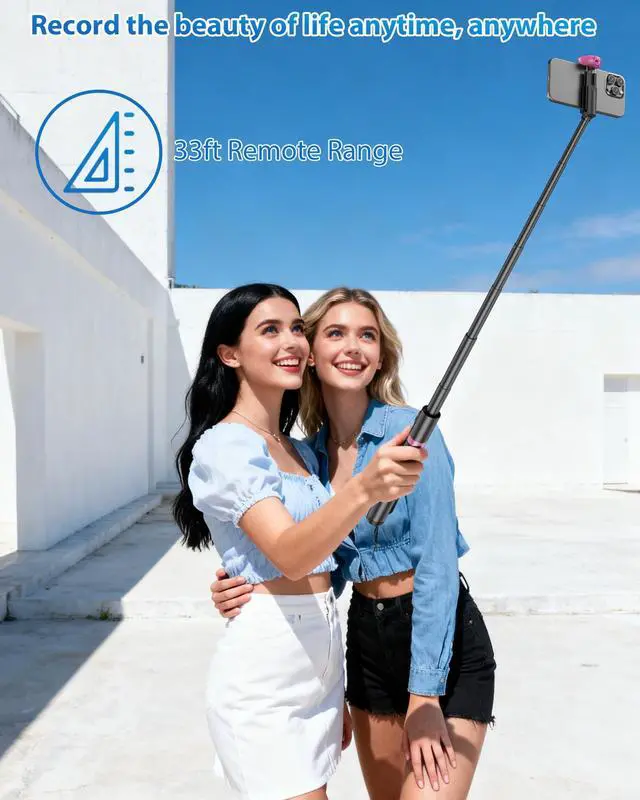 Alt view image 6 of 7 - 67" Selfie Stick Tripod, All in One Phone Tripod with Wireless Remote, Extendable Compact Tripods Portable Travel Stand for iPhone Android Selfie/Video Recording/Live Stream/Vlog
