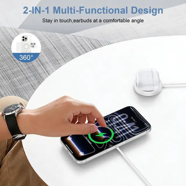 Alt view image 4 of 7 - Magnetic Wireless Charger for iPhone Mag-Safe Charger Pad for iPhone 17 Pro Max/16/15/14/13/Samsung Galaxy S26 Ultra/S26/S25/S24/S23/S22/S21/S20/15W Wireless Magnetic Charger with USB C to A Adapter