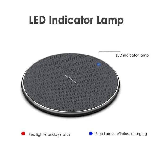 Alt view image 3 of 6 - Wireless Charger 15W Fast Charge Aluminum Wireless Charging Pad Mat for iPhone 14 Pro Max/14 Plus/13 Pro/12/11/XS/XR/8, Samsung Galaxy S22/S21, Note 20/10 and More