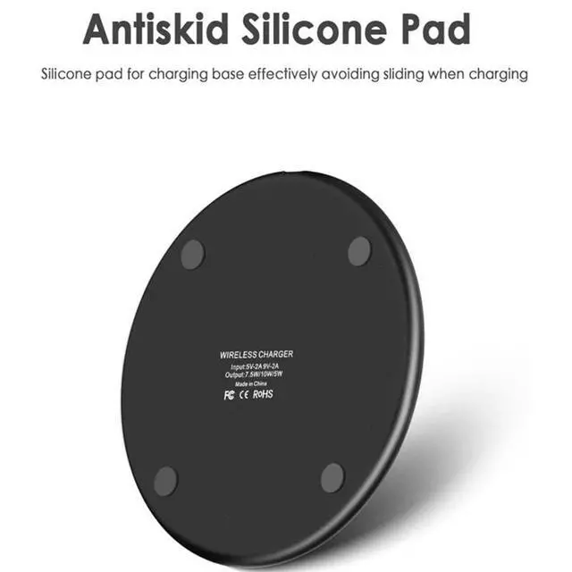 Alt view image 5 of 6 - Wireless Charger 15W Fast Charge Aluminum Wireless Charging Pad Mat for iPhone 14 Pro Max/14 Plus/13 Pro/12/11/XS/XR/8, Samsung Galaxy S22/S21, Note 20/10 and More