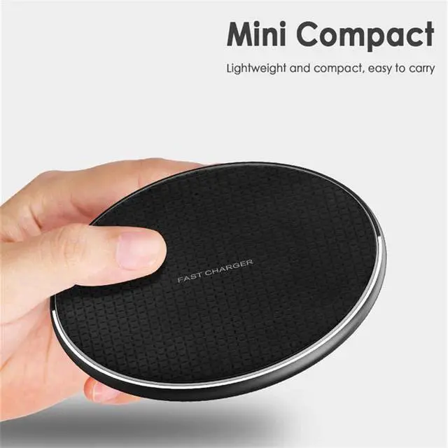 Alt view image 6 of 6 - Wireless Charger 15W Fast Charge Aluminum Wireless Charging Pad Mat for iPhone 14 Pro Max/14 Plus/13 Pro/12/11/XS/XR/8, Samsung Galaxy S22/S21, Note 20/10 and More