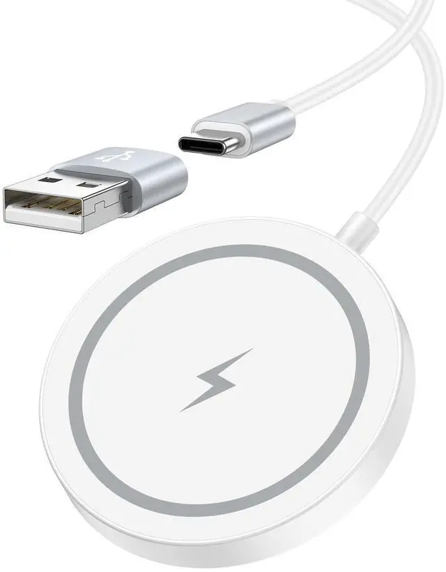 Main image of Magnetic Wireless Magsafe Charger iPhone 17e Charging Pad for iPhone 17 Pro Max/16/15/14/13/12 Series & AirPods Pro 4-2,Samsung,Google,Strong Magnet,15W Fast Wireless Charging Pad with Dual Ports