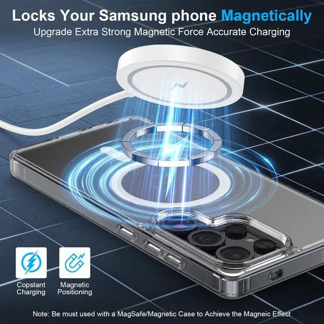 Alt view image 3 of 7 - Magnetic Wireless Magsafe Charger iPhone 17e Charging Pad for iPhone 17 Pro Max/16/15/14/13/12 Series & AirPods Pro 4-2,Samsung,Google,Strong Magnet,15W Fast Wireless Charging Pad with Dual Ports