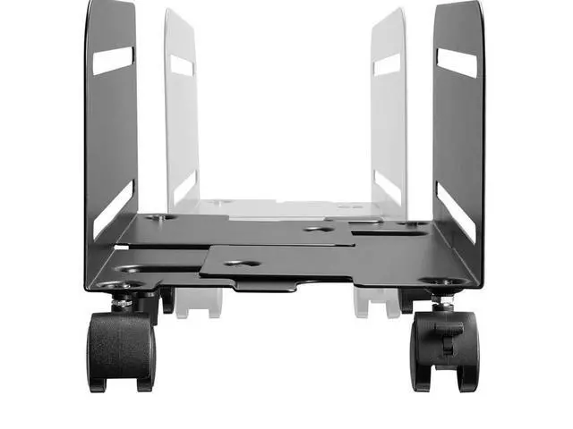 Alt view image 3 of 6 - Steel Computer PC Tower Mobile Stand - Steel Construction, Black Powder-Coated - Workstream Collection, Alloy steel