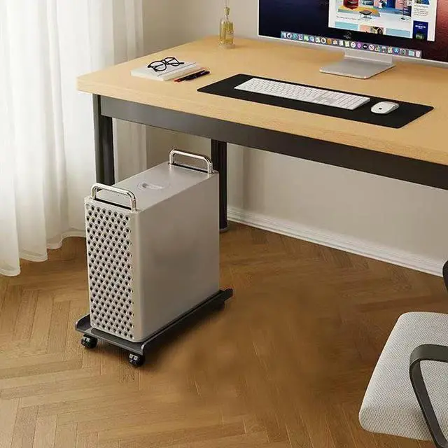 Alt view image 7 of 7 - Adjustable Mobile CPU Stand with 4 Caster Wheels - Ventilated Tower Stand, Fits Most PCs - Under Desk CPU Holder, PC Floor Cart, Riser for Gamers and Students